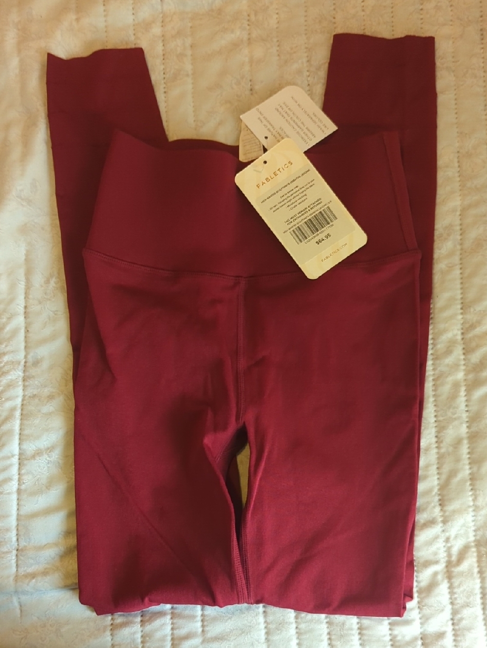 Fabletics Wine Red High-Rise Leggings